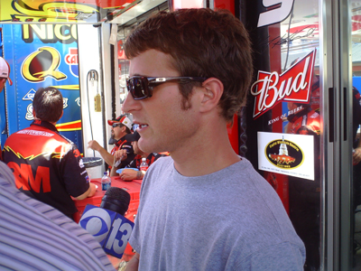 Kasey Kahne speaks with the media at Infineon Raceway (photo credit: The Fast and the Fabulous)