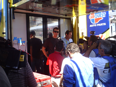 Kyle Busch meets with the media at Infineon Raceway (photo credit: The Fast and the Fabulous)