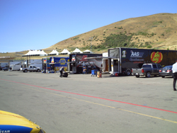 Haulers during a testing session at Infineon Raceway (Photo Credit: The Fast and the Fabulous)