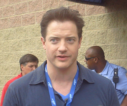 Actor Brendan Fraser at Chicagoland Speedway on Saturday, July 12, 2008 (photo credit: The Fast and the Fabulous)