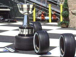 The Magic Circles and the IndyCar Championship trophy (photo credit: The Fast and the Fabulous)