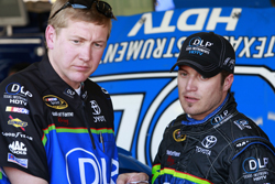 J.J. Yeley (right) and crew chief Steve Boyer at Phoenix this year (photo credit: Getty Images for NASCAR)