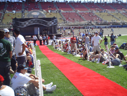 The red carpet is rolled out at the Auto Club Speedway (photo credit: The Fast and the Fabulous)
