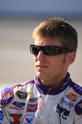 Jamie McMurray, driver of the #26 Crown Royal Ford, stands on the grid during qualifying for the NASCAR Sprint Cup Series Dickies 500 at Texas Motor Speedway on October 31, 2008 in Fort Worth, Texas. (Photo by Jerry Markland/Getty Images for NASCAR)