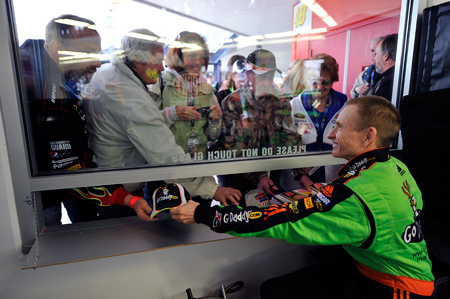 Mark Martin, driver of the No. 5 GoDaddy.com Chevrolet, started eighth and finished fourth at Las Vegas Motor Speedway on Feb. 28. (Courtesy Hendrick Motorsports)