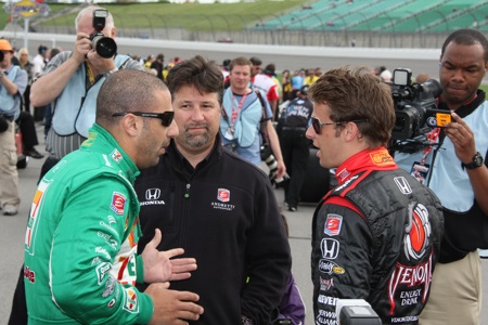 Tony Kanaan, Michael Andretti and Marco Andretti