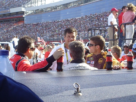 (left to right) Tony Stewart, Bobby Labonte, Michael Waltrip, and David Ragan (photo credit: The Fast and the Fabulous)