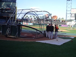 Batting practice at AT&T Park (photo credit: The Fast and the Fabulous)