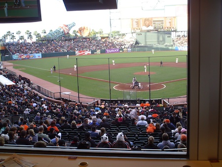 My view from the press box at AT&T Park