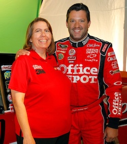 Rose Berger with Tony Stewart