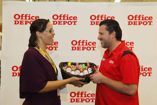 This is me presenting the 2011 Hottest Driver Award to Tony Stewart