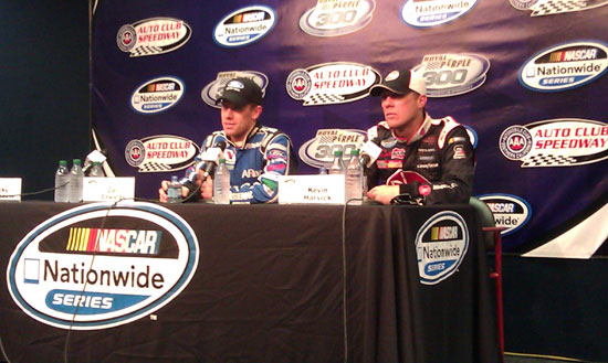 Carl Edwards and Kevin Harvick post-race press conference for the Royal Purple 300