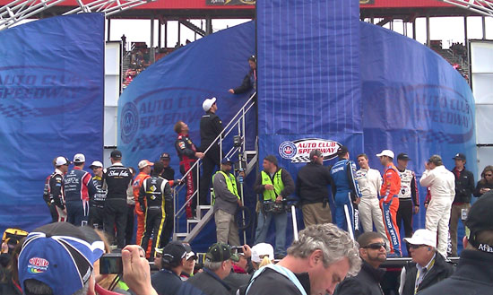 Backstage at Nationwide Series Royal Purple 300 driver introductions