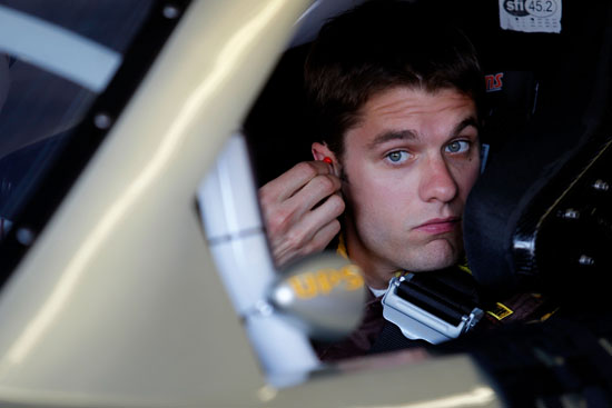 David Ragan, driver of the No. 6 UPS Freight Ford, sits in his car during practice for the NASCAR Sprint Cup Series Samsung Mobile 500 at Texas Motor Speedway on Apr. 7 in Fort Worth, Texas. (Credit: Todd Warshaw/Getty Images for NASCAR)