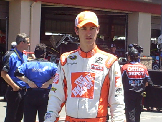 Joey Logano, the eventual polesitter for the Toyota/Save Mart 350