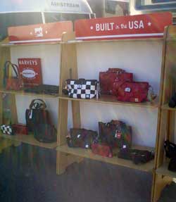 Harveys bags on display during the NASCAR race weekend at Infineon Raceway