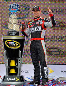 Jeff Gordon, driver of the No. 24 Drive to End Hunger Chevrolet, during the NASCAR Sprint Cup Series race weekend at Atlanta Motor Speedway. (Courtesy of Hendrick Motorsports)