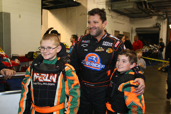 Tony Stewart and some young racers