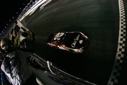 Tony Stewart takes his fourth checkered flag of the season in the NASCAR Nationwide Series, winning the Diamond Hill Plywood 200 at Darlington Raceway (Photo Credit: Chris Trotman/Getty Images)