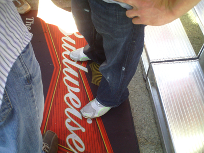 Kasey Kahne's jeans and shoes (photo credit: The Fast and the Fabulous)