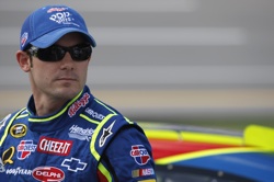 Casey Mears, driver of the No. 5 Pop-Tarts/CARQUEST Chevrolet, started from the outside pole position during Sunday's race at Talladega (Ala.) Superspeedway and finished 14th after leading twice. (Courtesy Hendrick Motorsports)