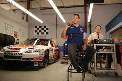 Tony Stewart, driver/owner at Stewart-Haas Racing, climbs into the hot seat to prove his love for the famous WHOPPER® sandwich in the latest ad campaign for BURGER KING® restaurants. The ad titled, Polygraph Prep, is the last in a series of four ads that begin airing on Sept. 7, 2009. Visit www.bkracing.com for more information on Burger King Corp.s national promotion with Stewart-Haas Racing.