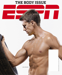 Carl Edwards on the cover of ESPN The Magazine's Body Issue