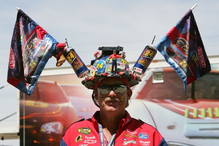A Jeff Gordon superfan shows his allegiance before the start of the Subway Fresh Fit 600 at Phoenix International Raceway.(Credit: Jerry Markland/Getty Images for NASCAR)