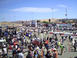 Fans at Infineon Raceway before the start of the Toyota/SaveMart 350 on Sunday, June 20, 2010 (photo credit: The Fast and the Fabulous)