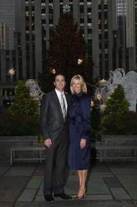Chandra and Jimmie Johnson in Rockefeller Center, New York City in 2009
