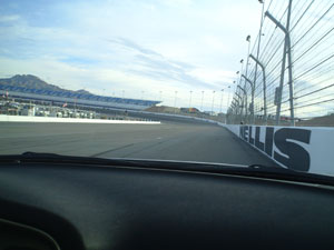 A view Las Vegas Motor Speedway during my ride in the NASCAR pace car