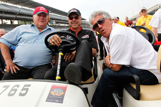 AJ Foyt, Rick Mears and Mario Andretti
