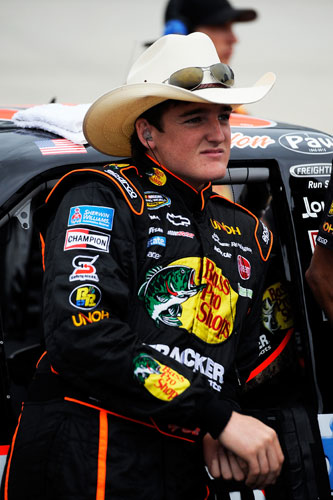 Ty Dillon, driver of the #3 Bass Pro Shops/Allstate Chevrolet, stands on the grid during qualifying for the NASCAR Camping World Truck Series Lucas Oil 200 at Dover International Speedway on June 1, 2012 in Dover, Delaware. (Photo by Patrick McDermott/Getty Images for NASCAR)